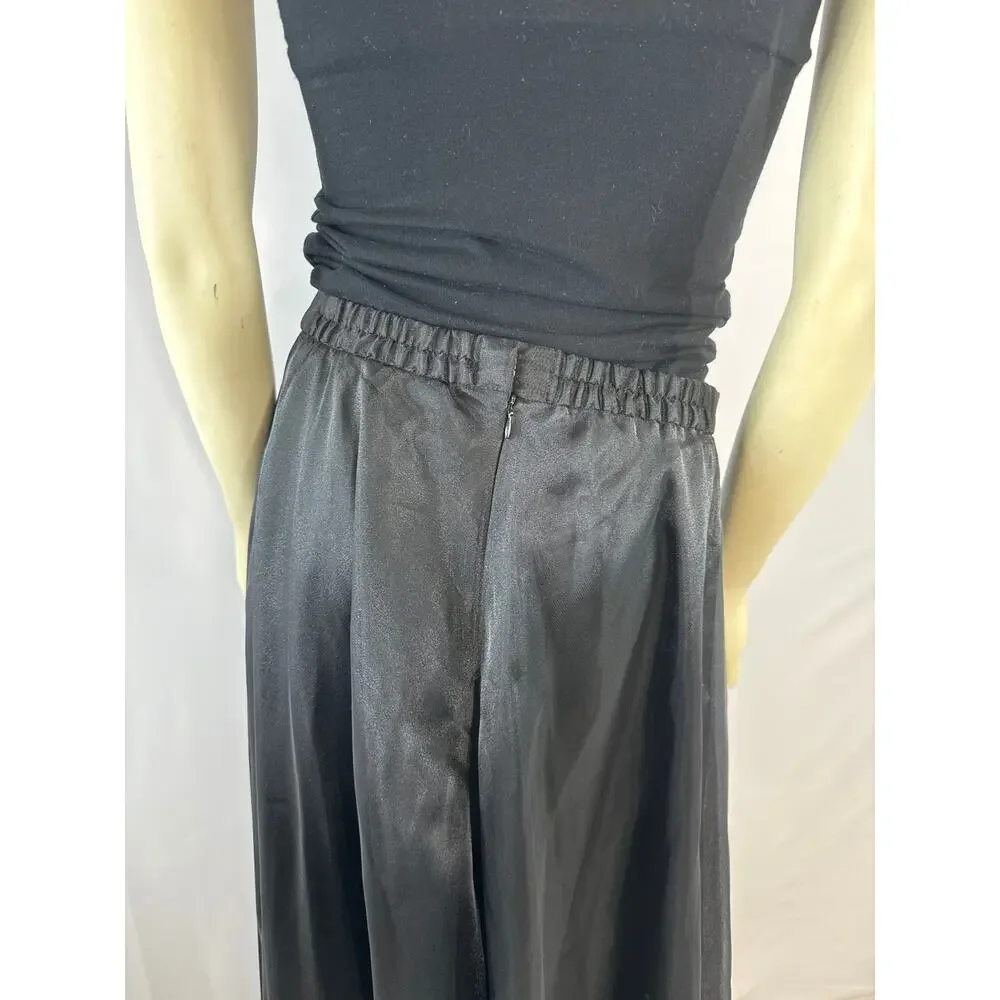Vintage J.B.S. LTD Black formal shimmery iridescent overlay maxi skirt size 14